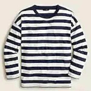 J. Crew Navy and White Striped Long Sleeve Tee